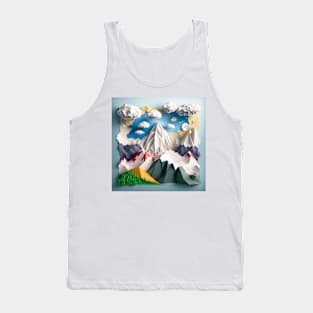 Origami mountains Tank Top